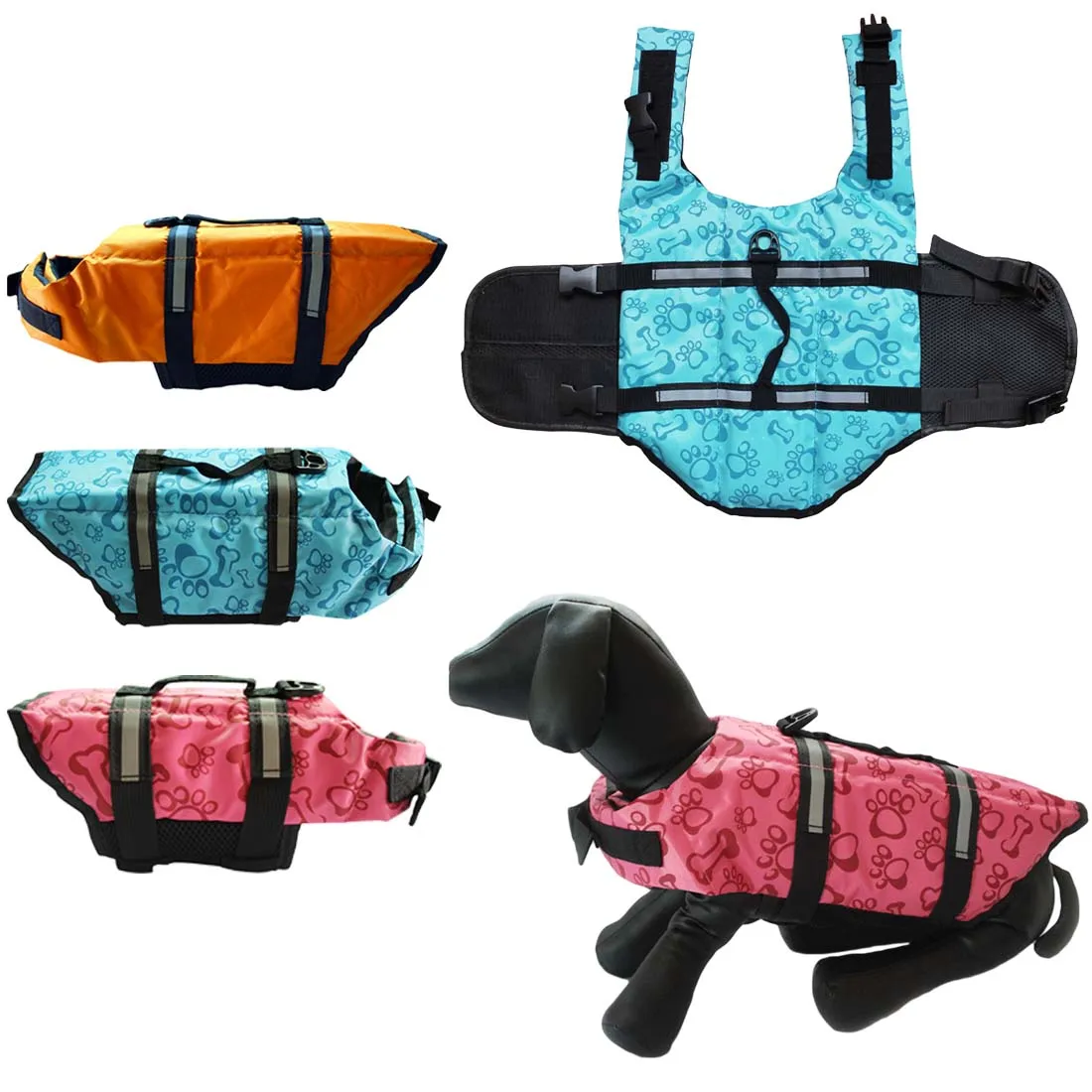 Собака Плавание Хранитель одежда собака спасательный жилет безопасности одежда спасательный жилет Воротник Жгут Saver большой любимчика
