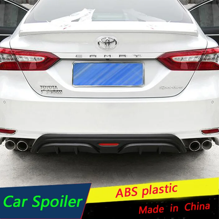

For Toyota camry Rear spoiler Rear Bumper Diffuser Protector Fit 2018-2019 New Camry car Body kit rear lip rear spoiler