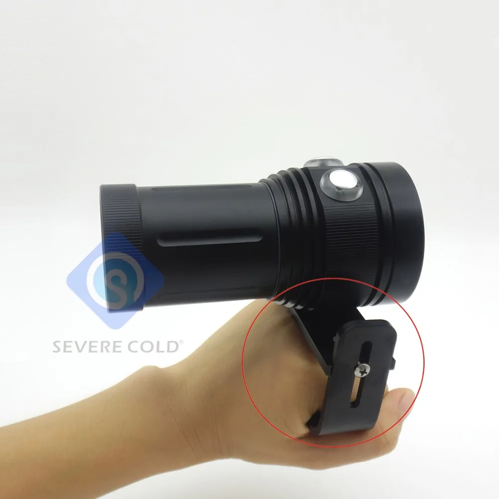 Severe Cold Professional Diving Photographic Flashlight Handheld Handle Scuba Flash Light Holder