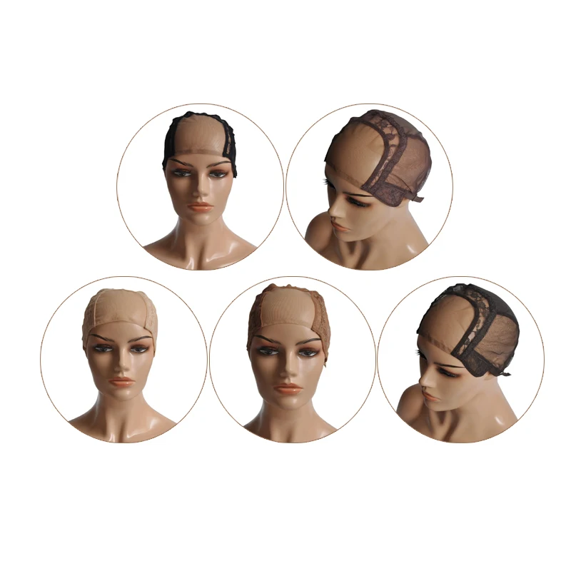 

4*4 U Part Wig Cap With Swiss Lace For Making Wig With Adjustable Straps Dark Brown/Brown/Light Brown/Beige/Black Gluless Cap