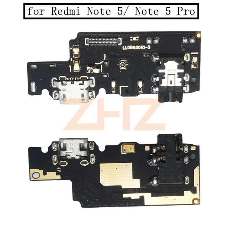 Для Xiaomi Redmi Note 5 Pro USB зарядное устройство Порт док-коннектор; pcb; плата гибкий кабель+ разъем для наушников аудио наушники запчасти