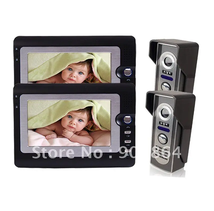

New: Video Door Phone Intercom 7" LCD Full Color Hands Free ,Clear Night Vision,Remote Unlock,rainproof function