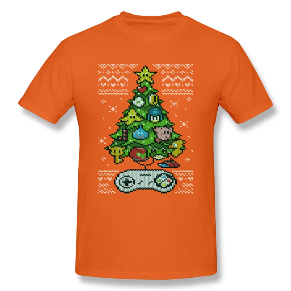 2018 Popular Classic-Gamer-Christmas- Geek Tshirts Round Collar Cotton Mens Tops Tees Short Sleeve Summer Geek Tops & Tees Classic-Gamer-Christmas- orange