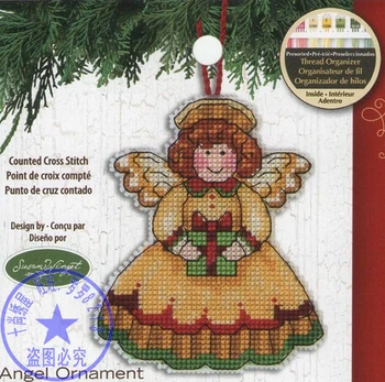 

14/16/18/28 Top Quality Lovely Hot Sell Counted Cross Stitch Kit Angel Ornament Christmas Tree Ornaments Dim 08893