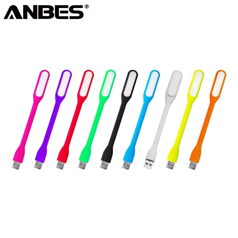 

ANBES Mini USB LED Light For Notebook Night Working Camping Reading Book Light Adjustable Flexible Silica Gel Light USB Light