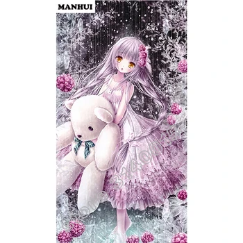 

3D Diamond Painting Cross Stitch Romantic flower fairy Rhinestone Needlework Diamond Embroidery Full Diamond Decorative BEF079