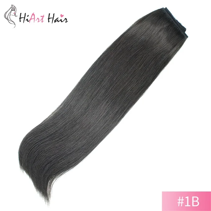 HiArt 100 г Halo волосы для наращивания, человеческие волосы для наращивания, накладные волосы, супер двойные волосы для наращивания, настоящие волосы remy Halo для наращивания - Цвет: # 1B