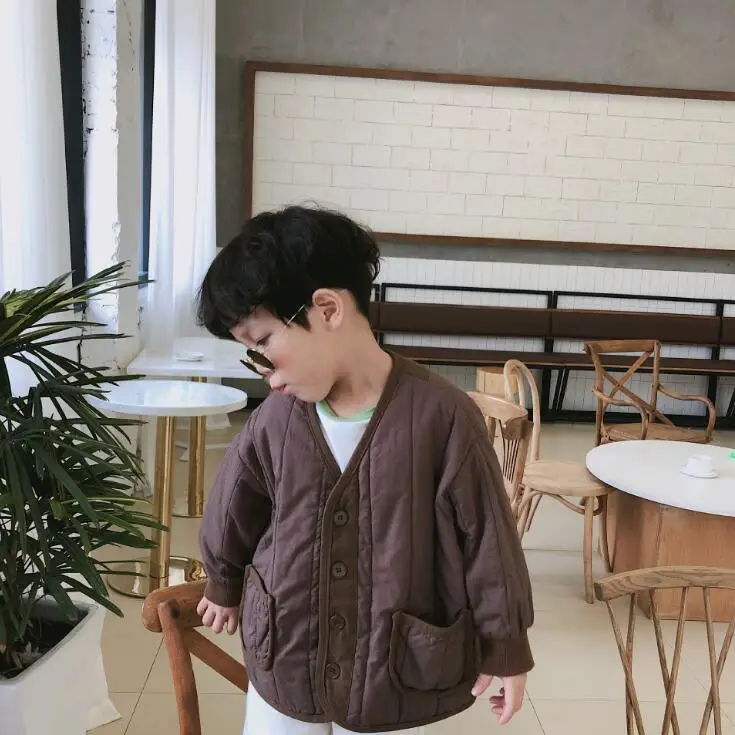

2019 New Boys Girls Coat Cotton Autumn Full Sleeve Fashion Kids Jacket 1-6 Years PX238