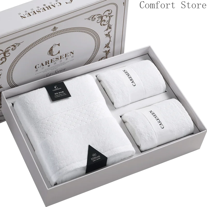 Kaufen Hotel Bad Handtücher für Erwachsene Baumwolle Ermächtigt Hohe Qualität Bad Handtuch Baumwolle Handtuch Geschenk Box Handtuch Bad Handtuch Sets B5T237