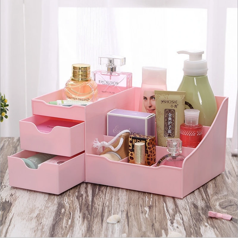 Hot High quality PP Drawer Cosmetic Storage Boxes Creative Bathroom