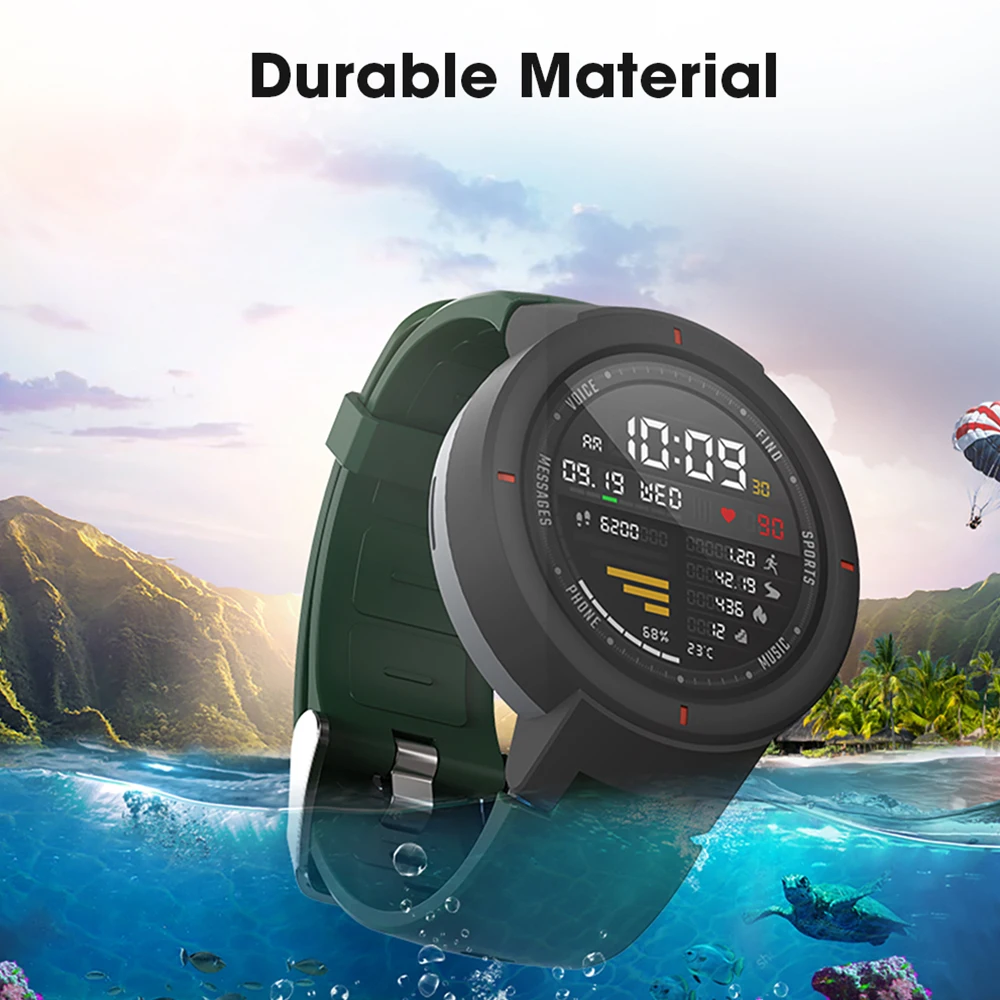 SIKAI Смарт часы ремешок для Amazfit Verge силиконовый замена Браслет и чехол Защитный PC