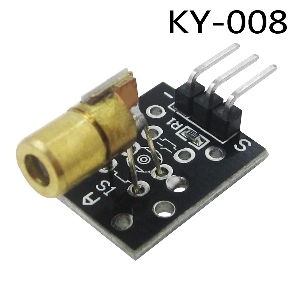 

KY-008 3pin 650nm Red Laser Transmitter Dot Diode Copper Head Module for DIY Kit