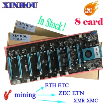 

BTC IC6S Mining Motherboard 8 Graphics Cards Slots PCI Express 8 to 16x for ETH miner ETC ZEC ETN XMR XMC RVN Motherboard A10