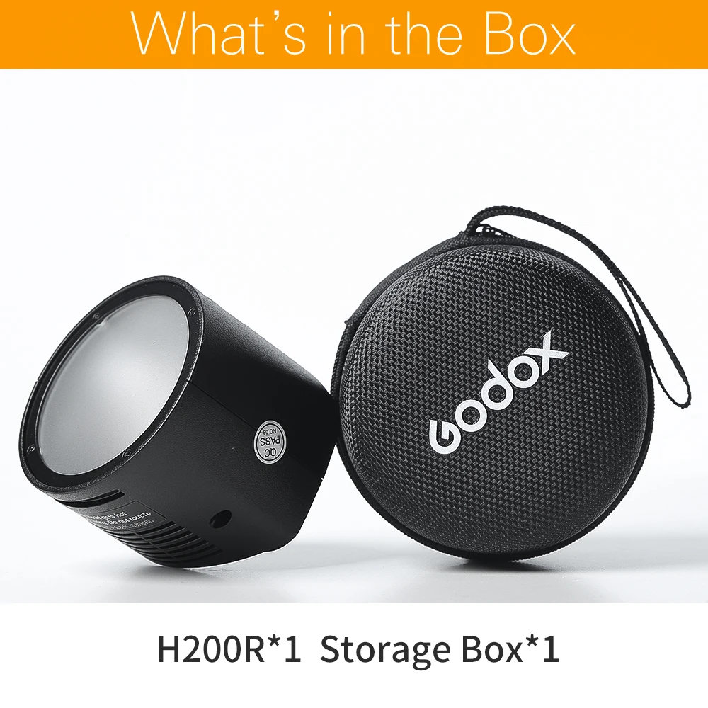 Кольцевая удлинительная головка Godox H200R переносная со спиральной вспышкой для