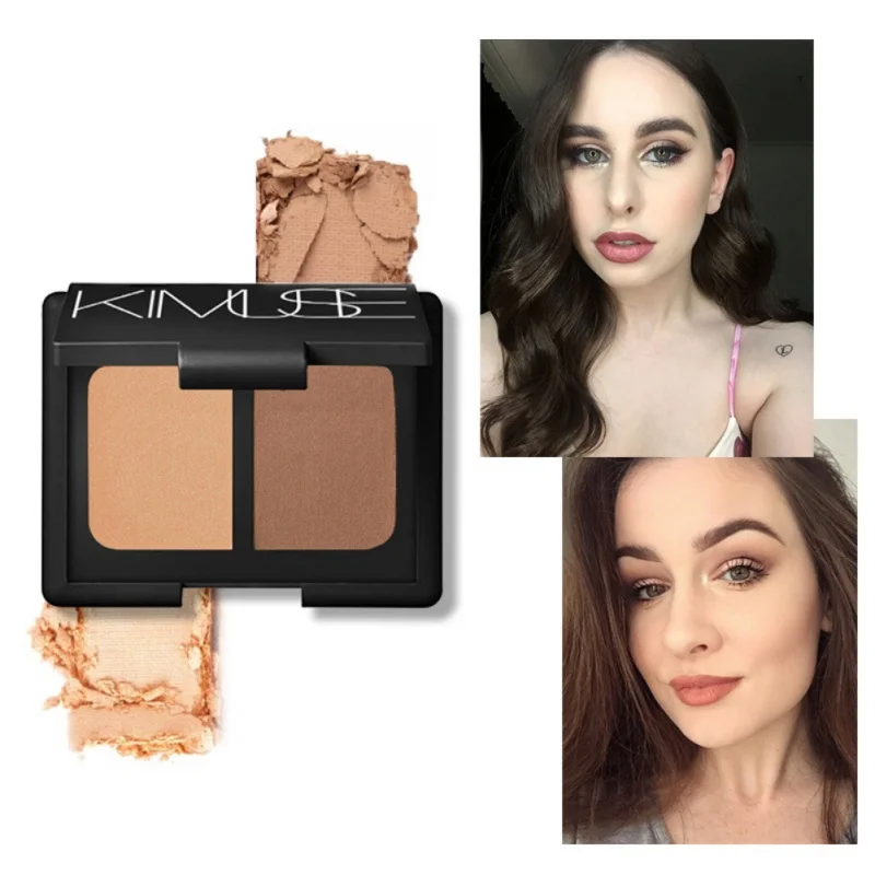 

Highlighter Blush Bronzer and Highlighter Powder Trimming Powder Contouring Set Face Bronzer Makeup Glow Kit