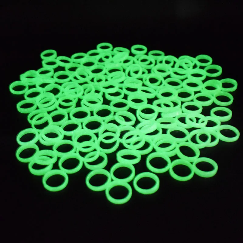 100pcs/set Luminous Rings Glow Light In The Dark Toy Flash Party For Adults Kids Playing In Night Romantic Gift for Girlfriend
