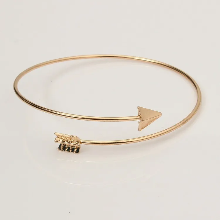 

2019 New Fashion Brand Adjustable Triangle Bangle Bracelets Gold Arrow Bracelet For Women Cuff Bangles 1B057