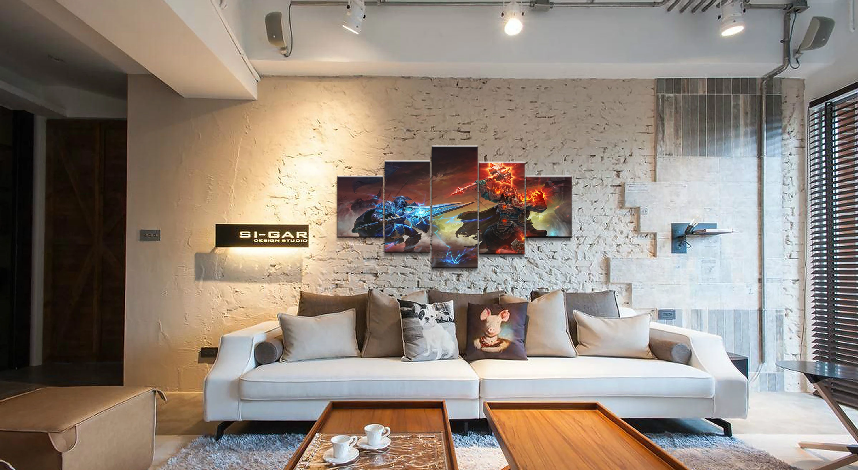  5 Piece Video Game WOW Warcraft DOTA 2 Painting Poster Decorative Mural Art Room Wall Decor Canvas 