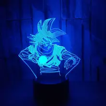 Семь Драконий жемчуг 3d красочная Ночная настольная лампа подарок на день детей прикроватная сенсорная креативная 3d Маленькая настольная лампа для спальни