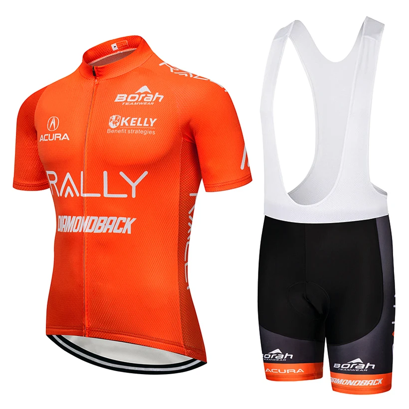 

2019 TEAM Orange pro cycling jersey bibs shorts suit Ropa Ciclismo Mens summer quick dry BICYCLING Maillot wear