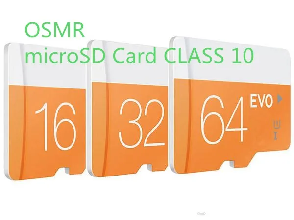 Класс 10 EVO 16 32г 64Г микр SD карта Micro SD, ручной флеш-карты памяти TF C10 флеш-карты памяти SDHC с адаптером SD карта SDXC белый оранжевый(10 шт./1 упаковка