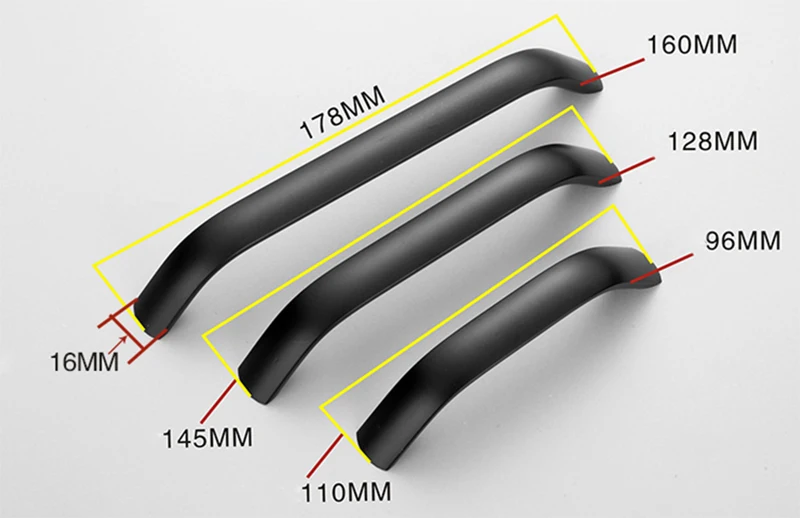 5 шт. ручки и ручки для кухонного шкафа выразительные черные дверные ручки для шкафа кухонные ящики дверные ручки 96 мм/128 мм/160 мм