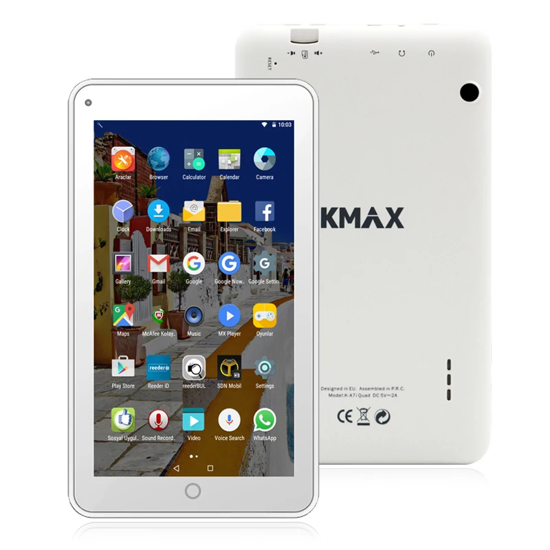 KMAX 7 inch IPS MTK8163 Quad Core CPU Android 6.0 Dual Cameras Bluetooth WIFI Tablet PC 16GB ROM 1024*600 Google Tablets 