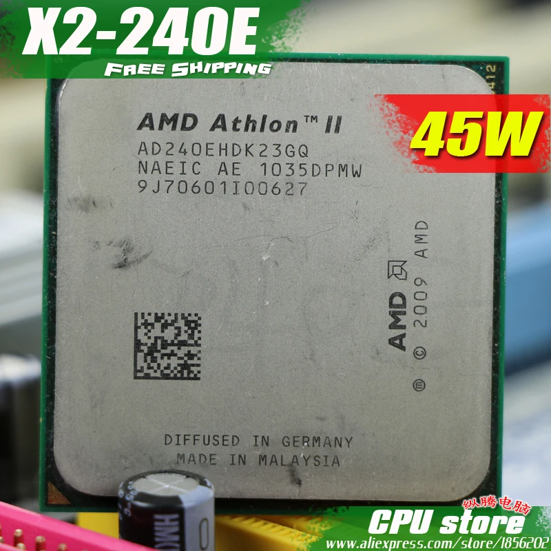 Процессор AMD Athlon II X2 240E 240 cpu(2,8 ГГц/2 м/2000 ГГц) Socket am3 am2+ 938 pin,, настольный процессор