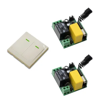 

Smart Home Wireless Panel Wall Transmitter Remote Control AC 220V 1CH 10A Relay Mini Receiver Learning Code