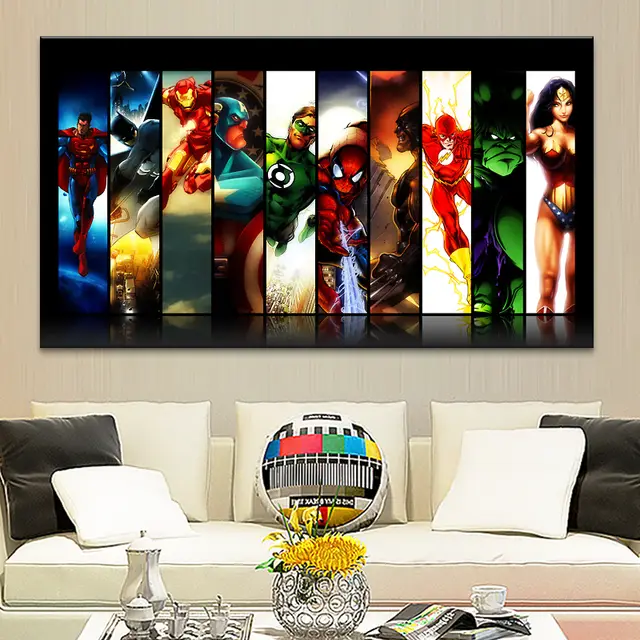 Free Shipping Comics Marvel Avengers Super Heroes Poster Hd
