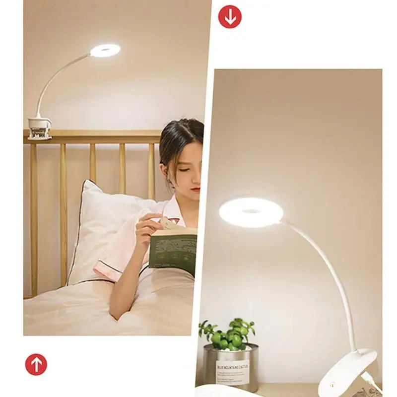 Настольная лампа USB светодиодный настольный светильник 14 светодиодный Настольный светильник с зажимом для чтения книг светильник светодиодный Настольный светильник 3 режима