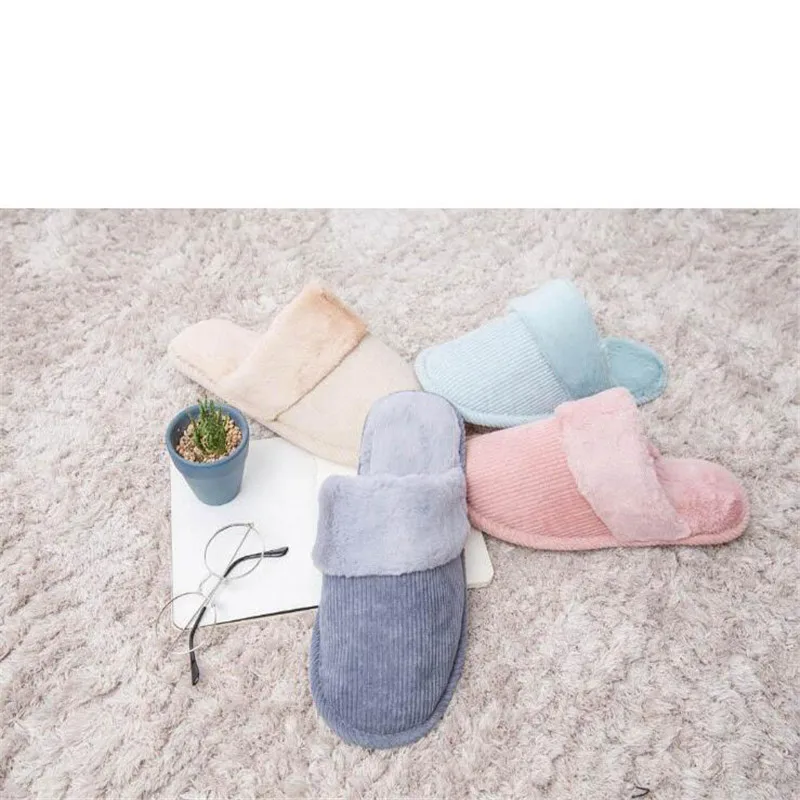Xiaomi One Cloud Winter Home Cotton Slippers Plus Size 37-44 Non-Slip Thick Warm House Shoes Cotton Women Men Slippers 4 Colors (32)