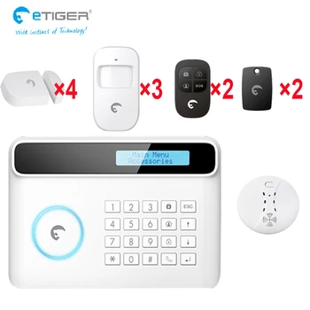 

e-tiger 433mhz door/window open detector smoke sensor remote controller FIRD tag APP control home sucurity alarm system