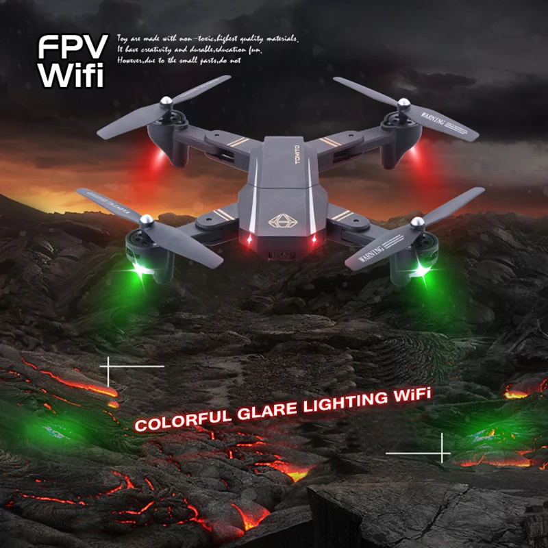 

DM95 Selfie Drone With 0.3MP/2MP Wide-angle Camera Foldable Headless 2.4G 4-Axis Gyro RC Helicopter Quadcopter with Wifi camera