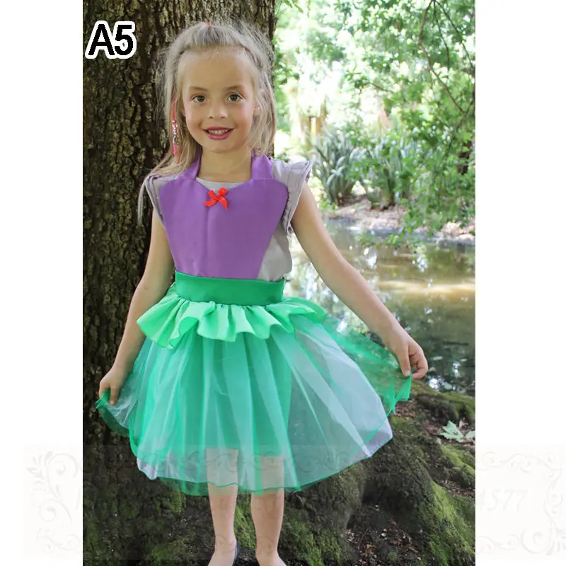 Costumes for Girls Mermaid Snow White Elsa Costume Minnie Anna Cosplay Princess Tutu Apron for Halloween Christmas Easter Party - Цвет: A5