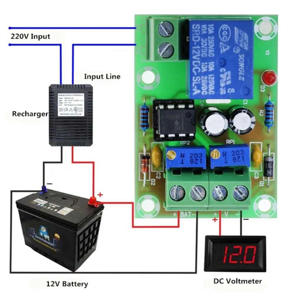 Modulo Di Controllo Carica Batteria, 6-60 V 10A Scheda Di