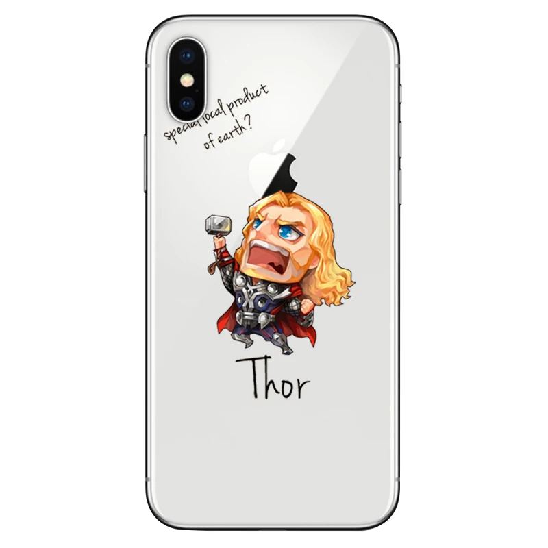 Funny Marvel Case Spiderman Joker Iron Man Batman for Apple iphone X 8plus 8 plus Silicone Soft Clear TPU Cover Fundas Capinha (7)