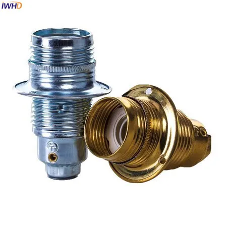

IWHD E14 Socket Fitting E27 Light Bulb Holder Douille Portalamparas Vintage Retro Lamp Holder E27 Socket Lamp Base UL CE Homekit