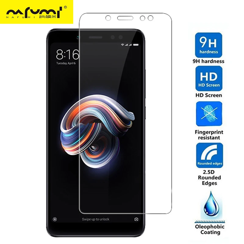 

Screen Protector For Xiaomi Redmi Note 5 Tempered Glass For Redmi Noet 5 5A plus 2.5D 0.26mm 9H Toughened protective film