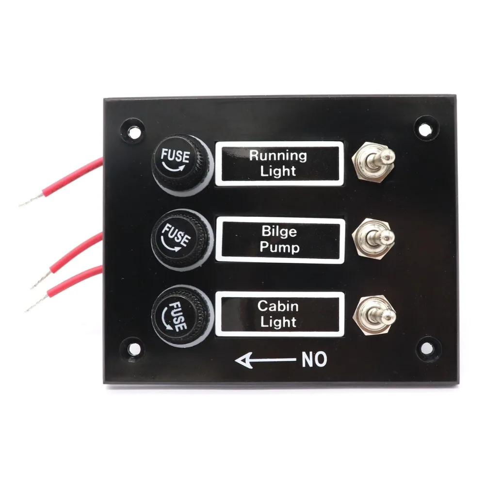 Panneau d'interrupteur à bascule en bakélite 3 P avec interrupteurs à