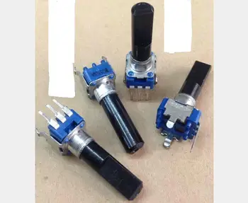 

5pcs ALPS alpine RK09 type potentiometer, A50K shaft length 23MM, with step into the handle, volume potentiometer