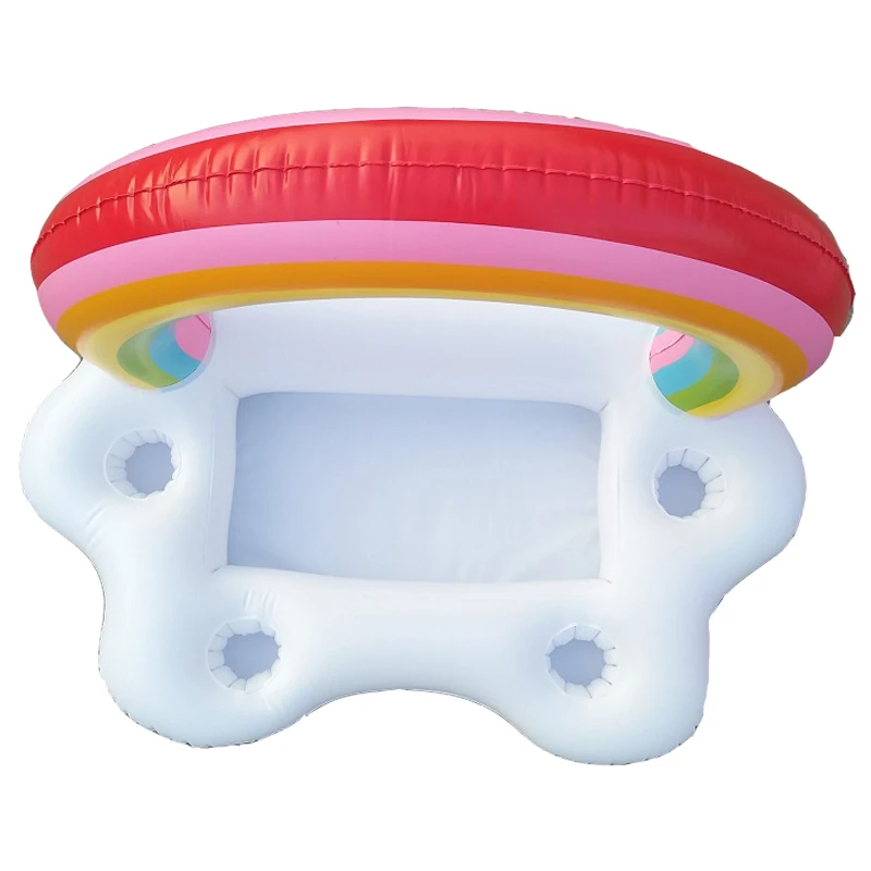 Ice Bucket Rainbow Cloud Cup Holder Inflatable Pool Float