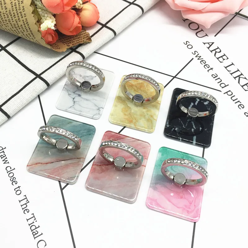 Finger Ring Mobile Phone Smartphone Stand Holder For iPhone X 8 7 6 6S Smart Phone IPAD MP3 Marble Mount Stand For Samsung