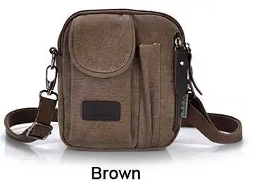 Новинка, мужские сумки через плечо, лучшее качество, холщовые сумки-мессенджеры, мужская сумка на плечо для отдыха, мужские дизайнерские маленькие мини-сумки, портфель - Цвет: Коричневый