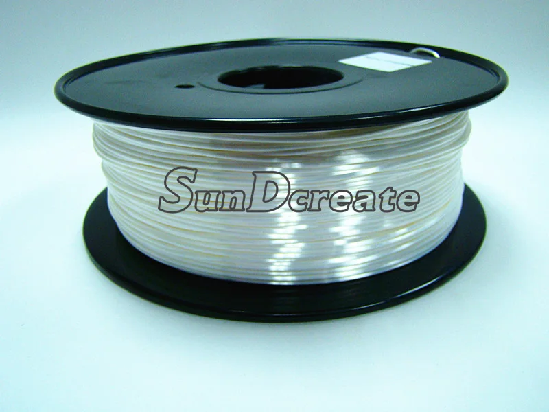 SunDcreate 3D-принтеры Синтетическая нить 1кг Высококачественная нить 1,75 мм полимерных композиционных материалов для 3D-принтеры с шелковой текстурой - Цвет: Белый