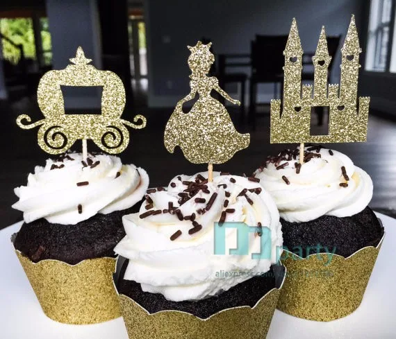 18 шт Baby Shower наряд для первого дня рождения pumpkin car принцессы для капкейка-сказочный торт фигурки жениха и невесты; платье принцессы замок, карета ко дню рождения
