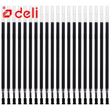 

Deli 20pcs/Lot Neutral Gel Pen Refills Gel Ink Refills Student Stationery Good Quality Black 0.5mm Refill Office School Supplies