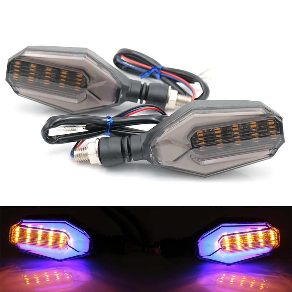Black Turn Signal LED Dual Sport Motorcycle Dirt bike Light Blinker Scooter For Honda Yamaha