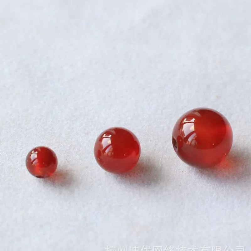 

20pcs/lot Round Natural Stone Beads 4 6 8mm Quality Red Agates Charm Beads For DIY Bracelets Earrings Jewelry Making Spacer