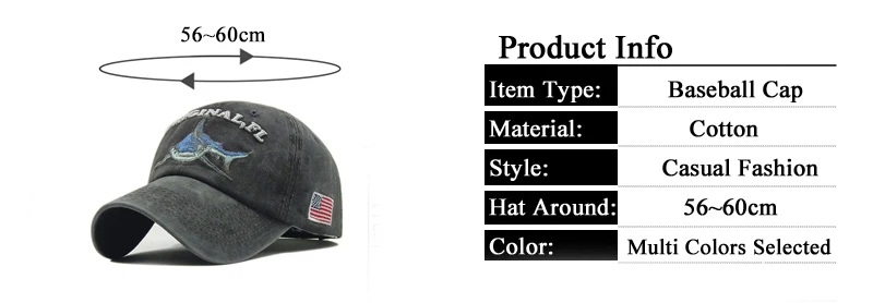 Новая модная бейсбольная кепка, Мужская джинсовая кепка с эффектом потертости для папы, женская кепка с вышитыми буквами в виде акулы, хлопковая кепка с флагом США, Кепка в стиле хип-хоп